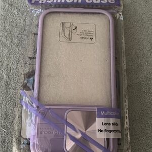 Lens Protect Slide Window Fashion Case For iPhone 14 Pro  Purple